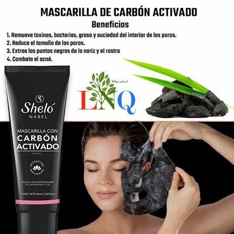 Sheló Nabel Mask with Activated Charcoal 60ml/2.02 fl oz